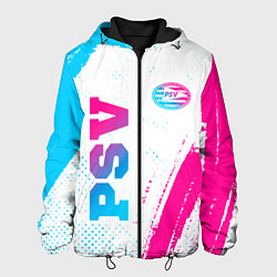 Куртка с капюшоном мужская PSV neon gradient style вертикально, цвет: 3D-черный