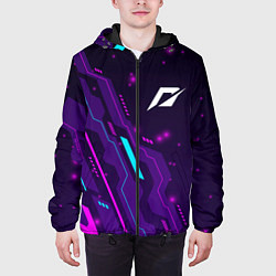Куртка с капюшоном мужская Need for Speed neon gaming, цвет: 3D-черный — фото 2