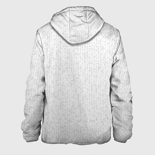 Мужская куртка Серо-белый паттерн мелкая мозаика / 3D-Белый – фото 2