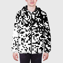 Куртка с капюшоном мужская Камуфляж городской, цвет: 3D-черный — фото 2