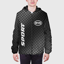 Куртка с капюшоном мужская BYD sport carbon, цвет: 3D-черный — фото 2