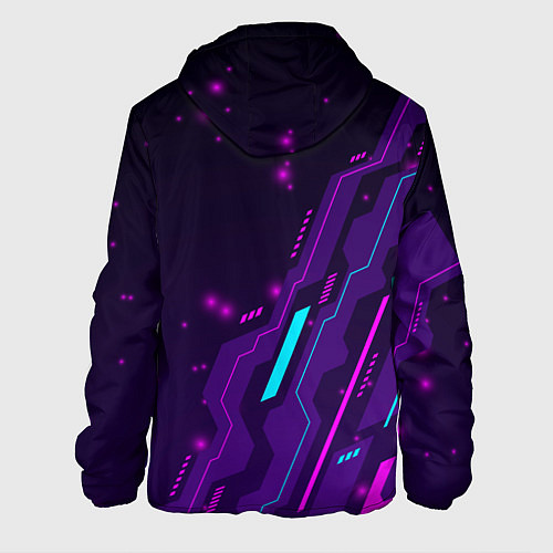 Мужская куртка Portal neon gaming / 3D-Черный – фото 2