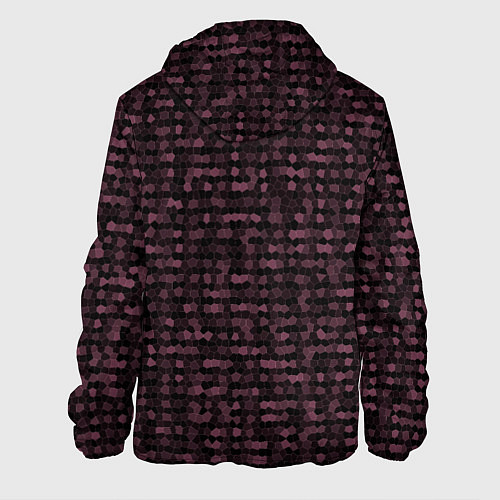 Мужская куртка Мозаика тёмно-красный / 3D-Черный – фото 2