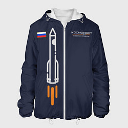 Куртка с капюшоном мужская Космопорт базовый 01, цвет: 3D-белый