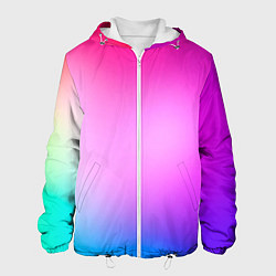 Куртка с капюшоном мужская Colorful gradient, цвет: 3D-белый