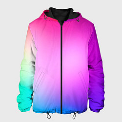 Куртка с капюшоном мужская Colorful gradient, цвет: 3D-черный