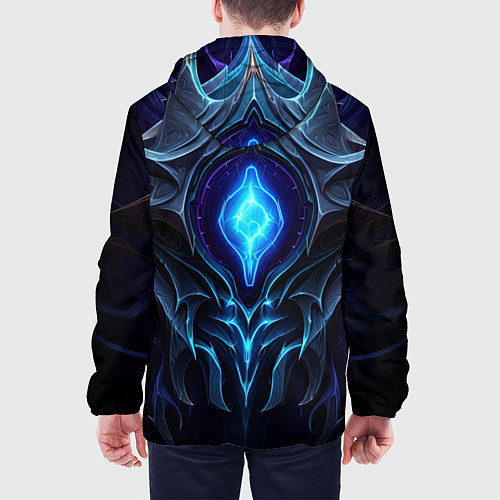 Мужская куртка Магическая синяя абстракция / 3D-Черный – фото 4