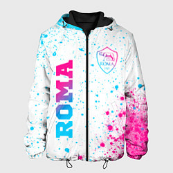 Куртка с капюшоном мужская Roma neon gradient style вертикально, цвет: 3D-черный