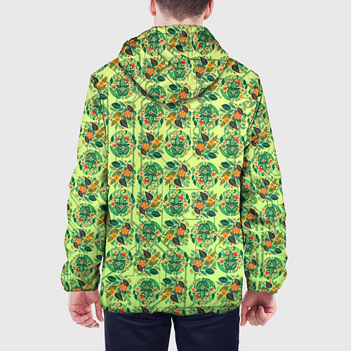 Мужская куртка Паттерн флоры / 3D-Черный – фото 4