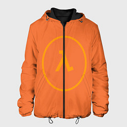 Куртка с капюшоном мужская Half-Life оранжевый, цвет: 3D-черный