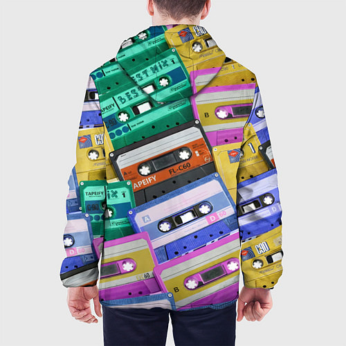Мужская куртка Аудио кассеты разноцветные / 3D-Черный – фото 4