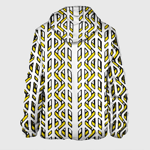 Мужская куртка Жёлто-белый паттерн конструкция / 3D-Белый – фото 2