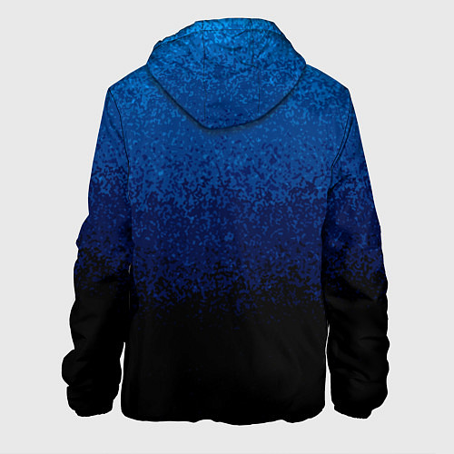 Мужская куртка Градиент сине-чёрный текстурный / 3D-Черный – фото 2