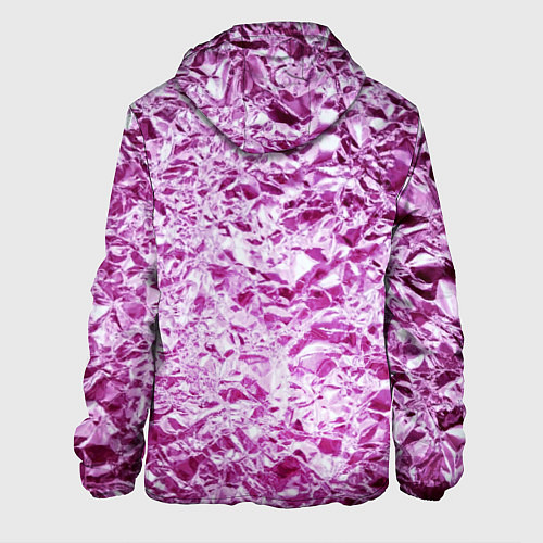 Мужская куртка Сверкающая розовая фактура фольги / 3D-Черный – фото 2