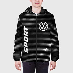 Куртка с капюшоном мужская Volkswagen sport metal, цвет: 3D-черный — фото 2