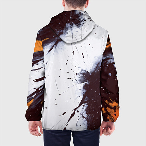 Мужская куртка Брызги и мазки красками / 3D-Черный – фото 4