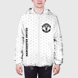 Куртка с капюшоном мужская Manchester United sport на светлом фоне вертикальн, цвет: 3D-белый — фото 2