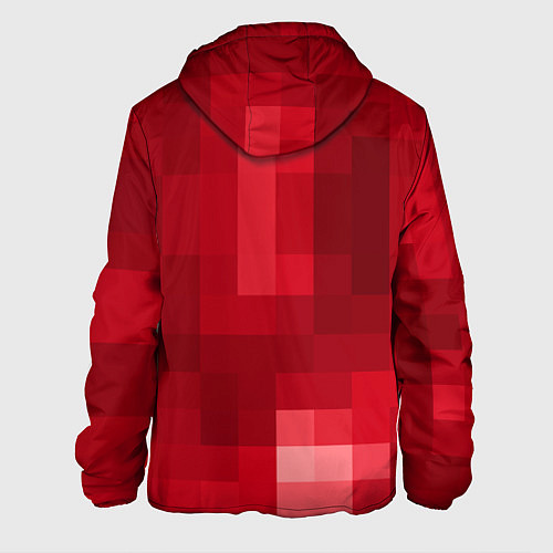 Мужская куртка Red cubes abstraction / 3D-Белый – фото 2