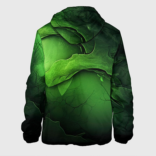 Мужская куртка Зеленая яркая абстрактная текстура / 3D-Белый – фото 2