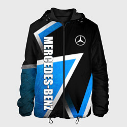 Куртка с капюшоном мужская Mercedes - blue metal, цвет: 3D-черный