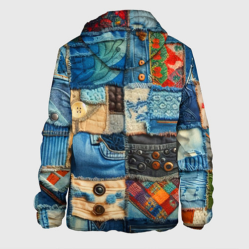 Мужская куртка Vanguard denim patchwork - ai art / 3D-Белый – фото 2