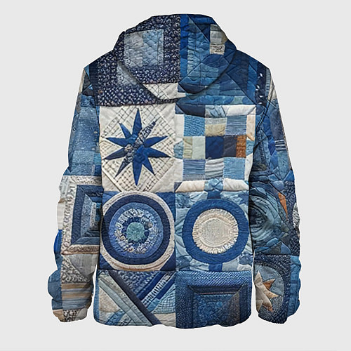 Мужская куртка Denim patchwork - ai art / 3D-Черный – фото 2