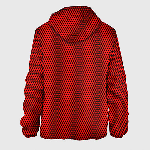 Мужская куртка Красно-чёрный имитация сетки / 3D-Черный – фото 2