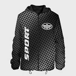 Куртка с капюшоном мужская FAW sport carbon, цвет: 3D-черный