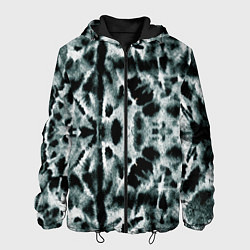 Куртка с капюшоном мужская Тай дай зелёный, цвет: 3D-черный