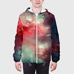 Куртка с капюшоном мужская Космическая аномалия, цвет: 3D-белый — фото 2