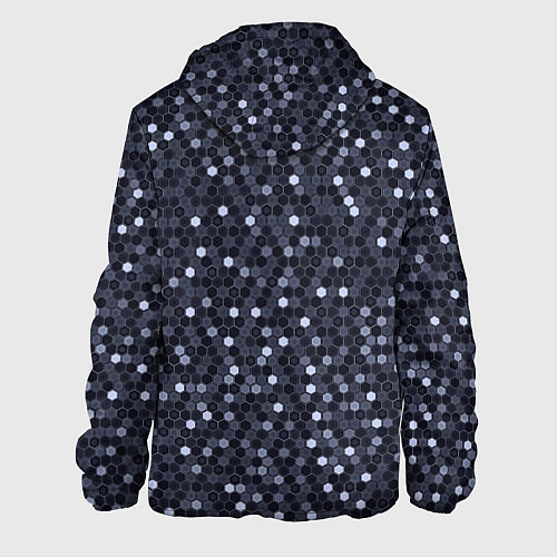 Мужская куртка Соты металлический синий / 3D-Белый – фото 2