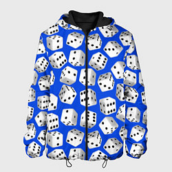 Куртка с капюшоном мужская Игральные кубики узор, цвет: 3D-черный