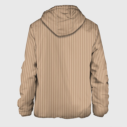 Мужская куртка Светлый коричневый в полоску / 3D-Белый – фото 2