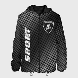 Куртка с капюшоном мужская Lamborghini sport carbon, цвет: 3D-черный