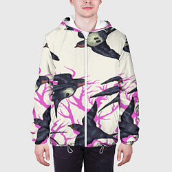 Куртка с капюшоном мужская Migratory birds, цвет: 3D-белый — фото 2