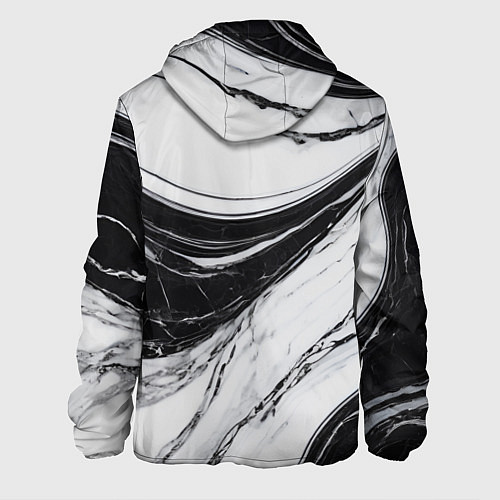 Мужская куртка Мрамор черно-белый / 3D-Белый – фото 2