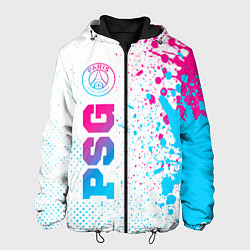 Мужская куртка PSG neon gradient style по-вертикали