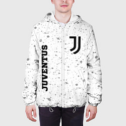 Куртка с капюшоном мужская Juventus sport на светлом фоне вертикально, цвет: 3D-белый — фото 2