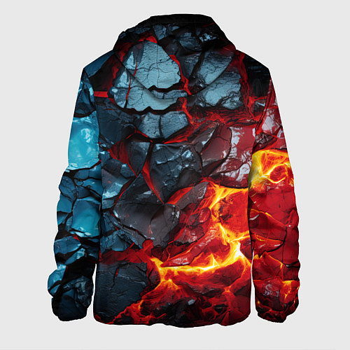 Мужская куртка Темная огненная плитка / 3D-Белый – фото 2