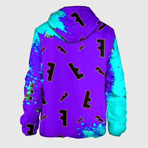 Мужская куртка Fortnite neon steel colors epic / 3D-Белый – фото 2