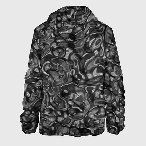 Мужская куртка Черная жидкая масса / 3D-Белый – фото 2
