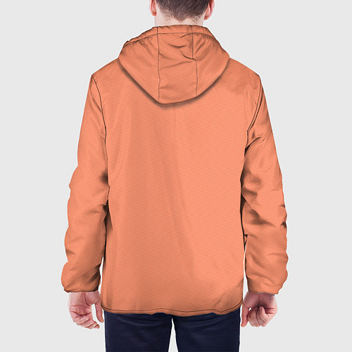Мужская куртка Насыщенный персиковый текстурированный / 3D-Черный – фото 4