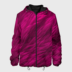 Куртка с капюшоном мужская Мех в цвете маджента, цвет: 3D-черный