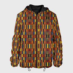 Куртка с капюшоном мужская Африканский геометрический узор-паттерн, цвет: 3D-черный