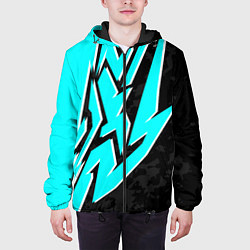 Куртка с капюшоном мужская Mint graffiti, цвет: 3D-черный — фото 2