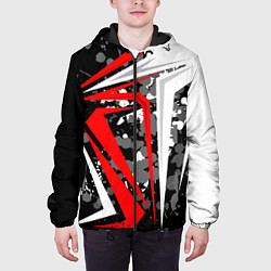 Куртка с капюшоном мужская Extreme geometry, цвет: 3D-черный — фото 2