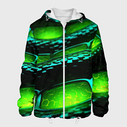 Мужская куртка Зеленая змеиная абстрактная текстура