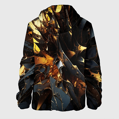 Мужская куртка Раскол черных плит и янтаря / 3D-Черный – фото 2