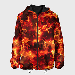 Куртка с капюшоном мужская Огненный элементаль, цвет: 3D-черный