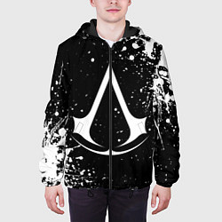 Куртка с капюшоном мужская White logo of assasin, цвет: 3D-черный — фото 2